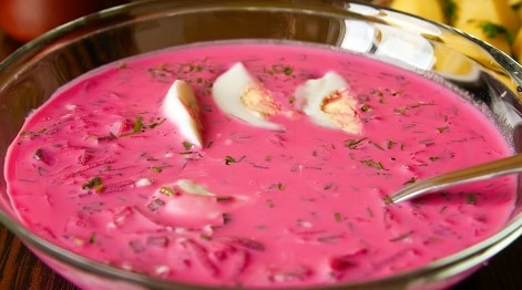 Свекла холодный суп кефир. Версия приготовления из Литвы.